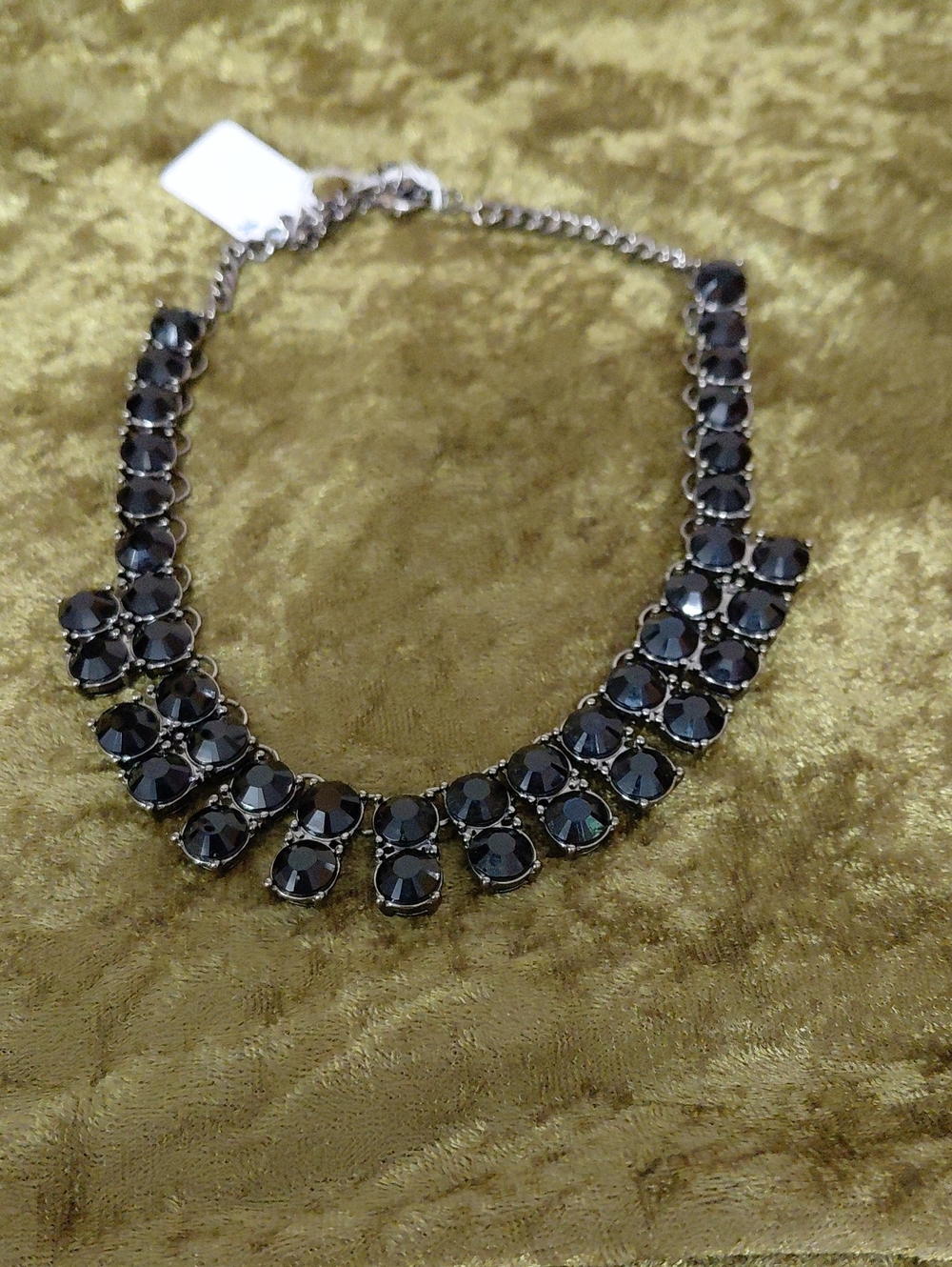 Elegant Black Crystal Statement Necklace